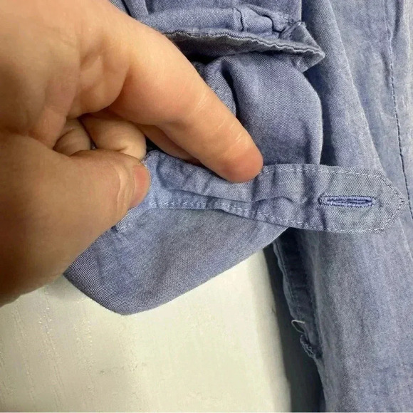 H&M Tunic Shirt Collared Blue Size 8 - Picture 6 of 16